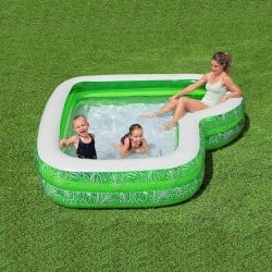 Bestway Piscine Gonflable 2 Chambres Tropicale 231x231x51 cm +6 ans Jardin 54336