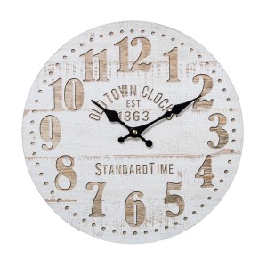 Horloge Murale Alexandra House Living Blanc Multicouleur Bois 34 x 4 x 34 cm