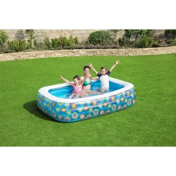 Bestway Piscine Gonflable 3 Chambres Florale 305x183x56 cm +6 Ans Jardin 54121