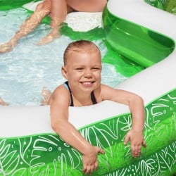 Bestway Aufblasbarer Pool 2 Kammern Tropical 231x231x51 cm +6 Jahre Garten 54336