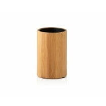 Toothbrush Holder Alexandra House Living Brown Black Bamboo Plastic 7 x 11 x 7 cm