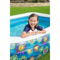 Inflatable Paddling Pool for Children Bestway Multicolour 305 x 183 x 56 cm Floral