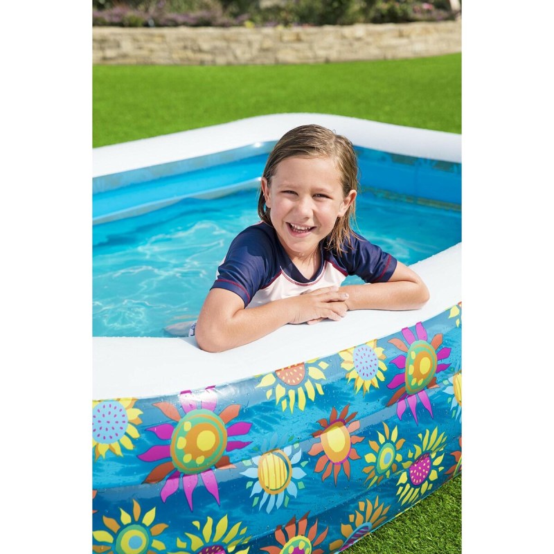 Bestway Aufblasbarer Pool Floral 3 Kammern 305x183x56 cm +6 Jahre Garten 54121