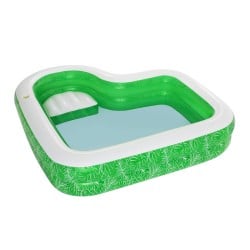 Bestway Piscine Gonflable 2 Chambres Tropicale 231x231x51 cm +6 ans Jardin 54336