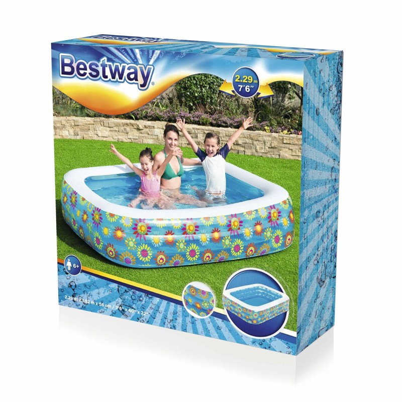 Inflatable Paddling Pool for Children Bestway Multicolour 229 x 152 x 56 cm Floral