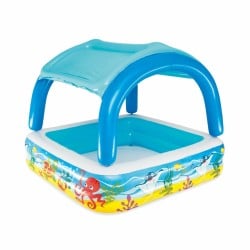 Bestway Piscine Gonflable Enfant avec Toit Détachable 140x140x114 cm +2 Ans Jardin 52192