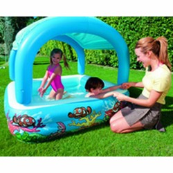 Bestway Piscine Gonflable Enfant avec Toit Détachable 140x140x114 cm +2 Ans Jardin 52192