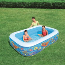 Bestway Aufblasbares Pool 3 Kammern Floral 229x152x56cm +6 Jahre Garten 54120