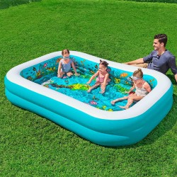 Inflatable Paddling Pool for Children Bestway 3D Multicolour 262 x 175 x 51 cm 2 persons