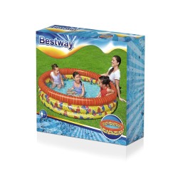 Bestway Piscine Gonflable Enfant 3 Anneaux Papillons 168x38cm +2 Ans Jardin 51202