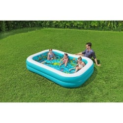 Bestway Aufblasbares Pool 2 Kammern 3D Meeresboden mit Zubehör 262x175x51 cm +3 Jahre Garten 54177