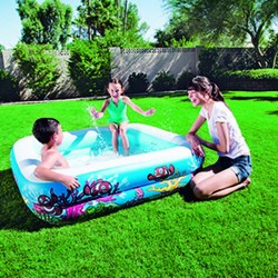 Bestway Piscine Gonflable Enfant avec Toit Détachable 140x140x114 cm +2 Ans Jardin 52192