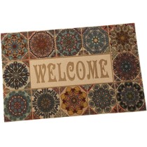 Fußmatte Alexandra House Living Welcome Bunt 60 x 1 x 40 cm