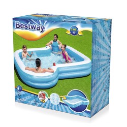 Bestway Aufblasbares Pool 2 Kammern Family 305x274x46 cm +3 Jahre Garten 54321