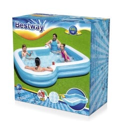 Bestway Piscine Gonflable 2 Chambres Family 305x274x46 cm +3 Ans Jardin 54321