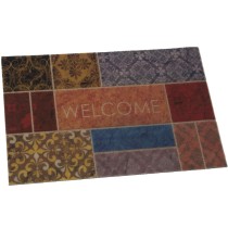 Fußmatte Alexandra House Living Welcome Bunt 60 x 1 x 40 cm