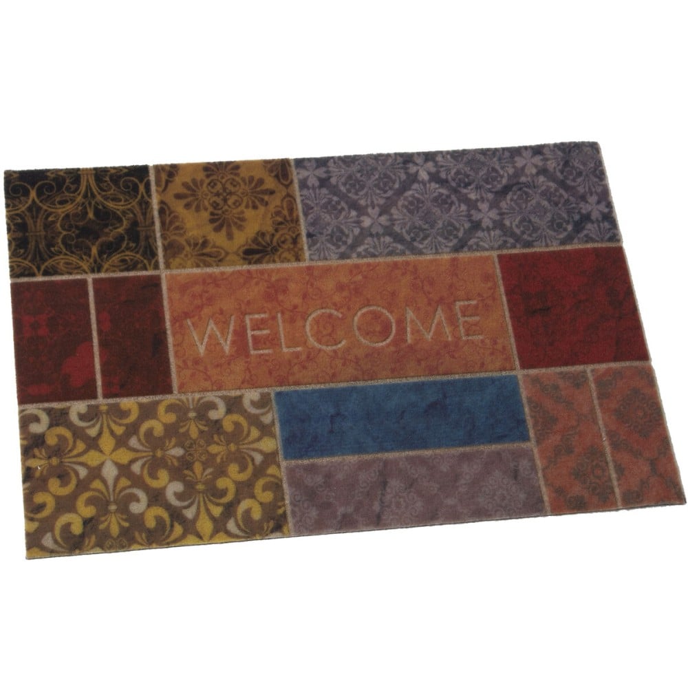 Fußmatte Alexandra House Living Welcome Bunt 60 x 1 x 40 cm