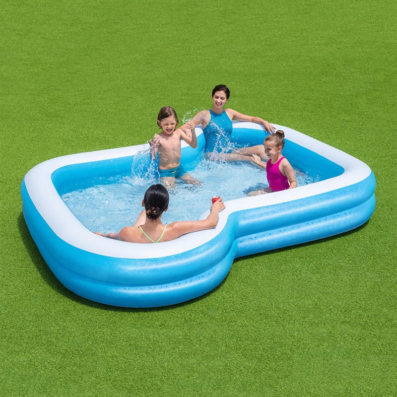 Bestway Piscine Gonflable 2 Chambres Family 305x274x46 cm +3 Ans Jardin 54321