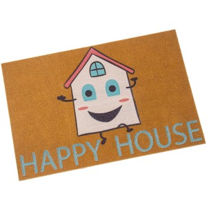 Fußmatte Alexandra House Living HAPPY HOUSE 40 x 1 x 60 cm