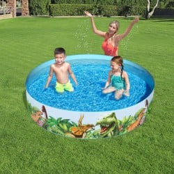 Bestway Piscine Rigide pour Enfants PVC Dinosaures 183x38 cm +2 Ans Jardin 55022