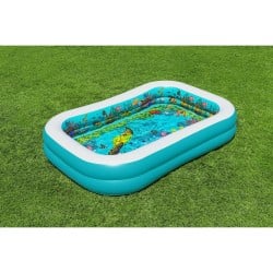 Bestway Aufblasbares Pool 2 Kammern 3D Meeresboden mit Zubehör 262x175x51 cm +3 Jahre Garten 54177