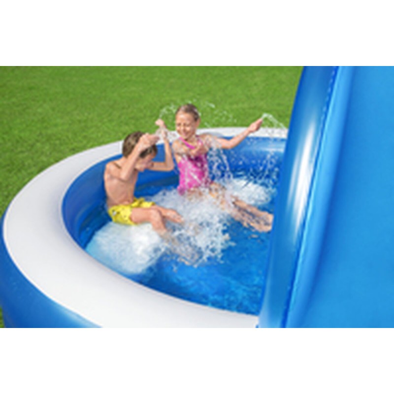 Bestway Piscine Gonflable 2 Chambres Parasol 241x241x140 cm +6 Ans Jardin 54337