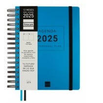 Diary Finocam TEMPUS Blue Quarto 15,5 x 21,7 cm 2025