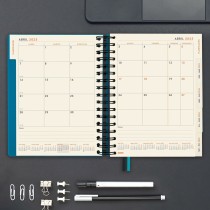 Agenda Finocam TEMPUS Bleu quarto 15,5 x 21,7 cm 2025