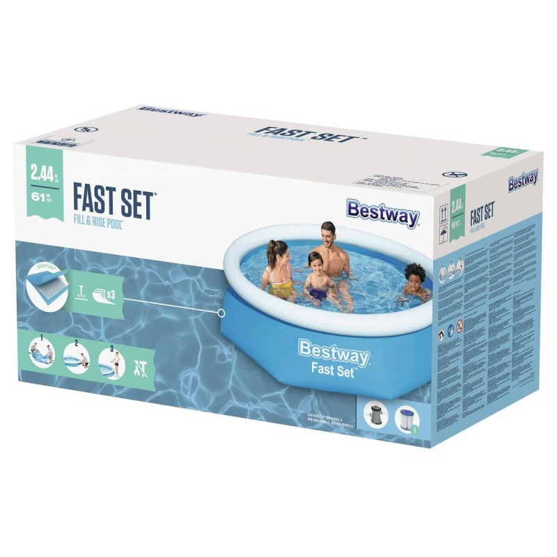 Piscine gonflable Bestway Bleu 1880 L 244 x 61 cm