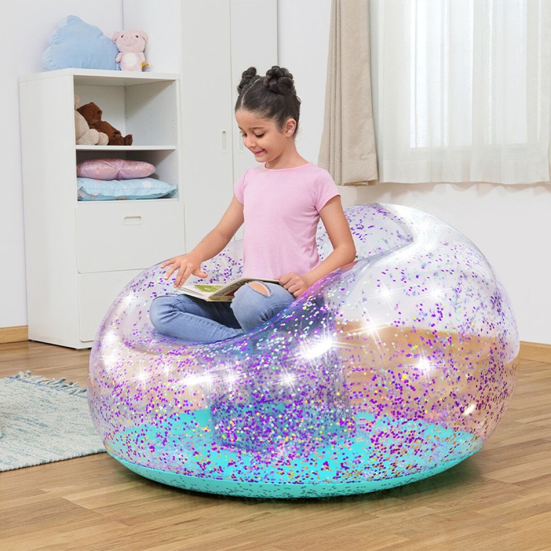 Inflatable Armchair Bestway Multicolour 114 x 112 x 66 cm Glitter