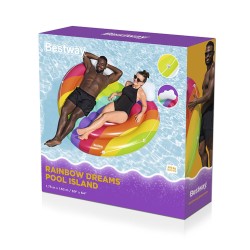 Inflatable Island Bestway Rainbow 175 x 163 cm