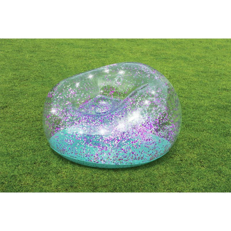 Inflatable Armchair Bestway Multicolour 114 x 112 x 66 cm Glitter