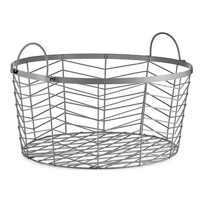 Set of Baskets Silver Metal 40 x 18 x 40 cm (3 pcs)