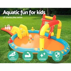 "Bestway Piscine Gonflable Parc de Jeux Bowling 435x213x117 cm +2 Ans Jardin 53068"