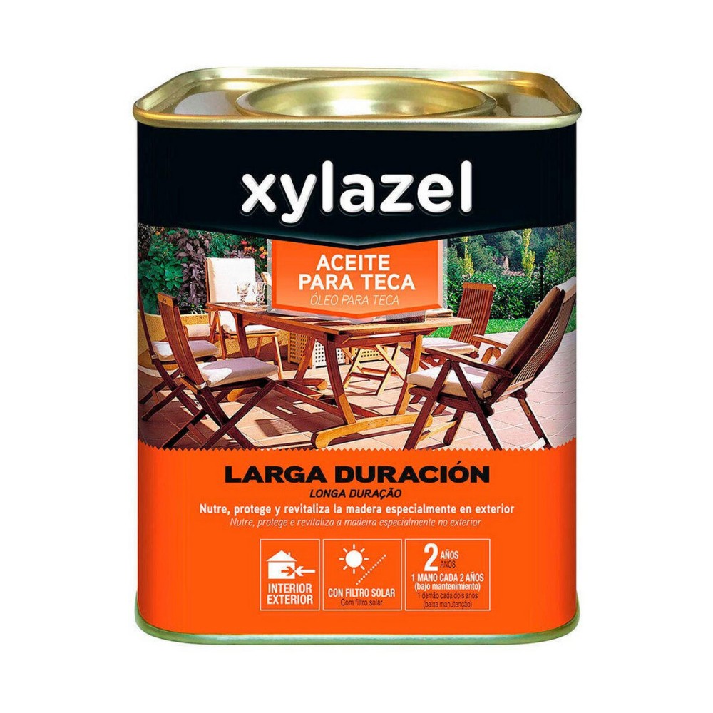 Huile pour teck Xylazel Longue durée Naturel 750 ml Mat