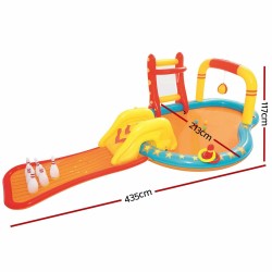 Bestway Aufblasbares Spielplatz Bowling Pool 435x213x117 cm +2 Jahre Garten 53068