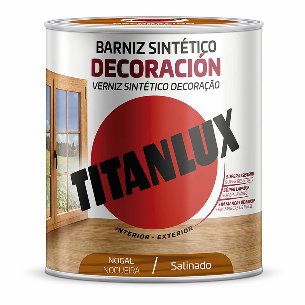 Synthetischer Lack Titanlux m11100314 Dekoration Satin Nussbaumholz 250 ml