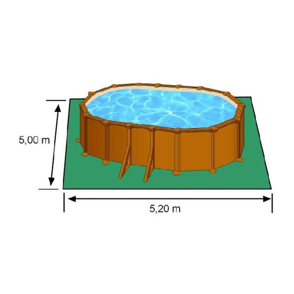 Schwimmbad Abnehmbar Gre Pacific KIT500W Oval Holz 500 x 300 x 120 cm