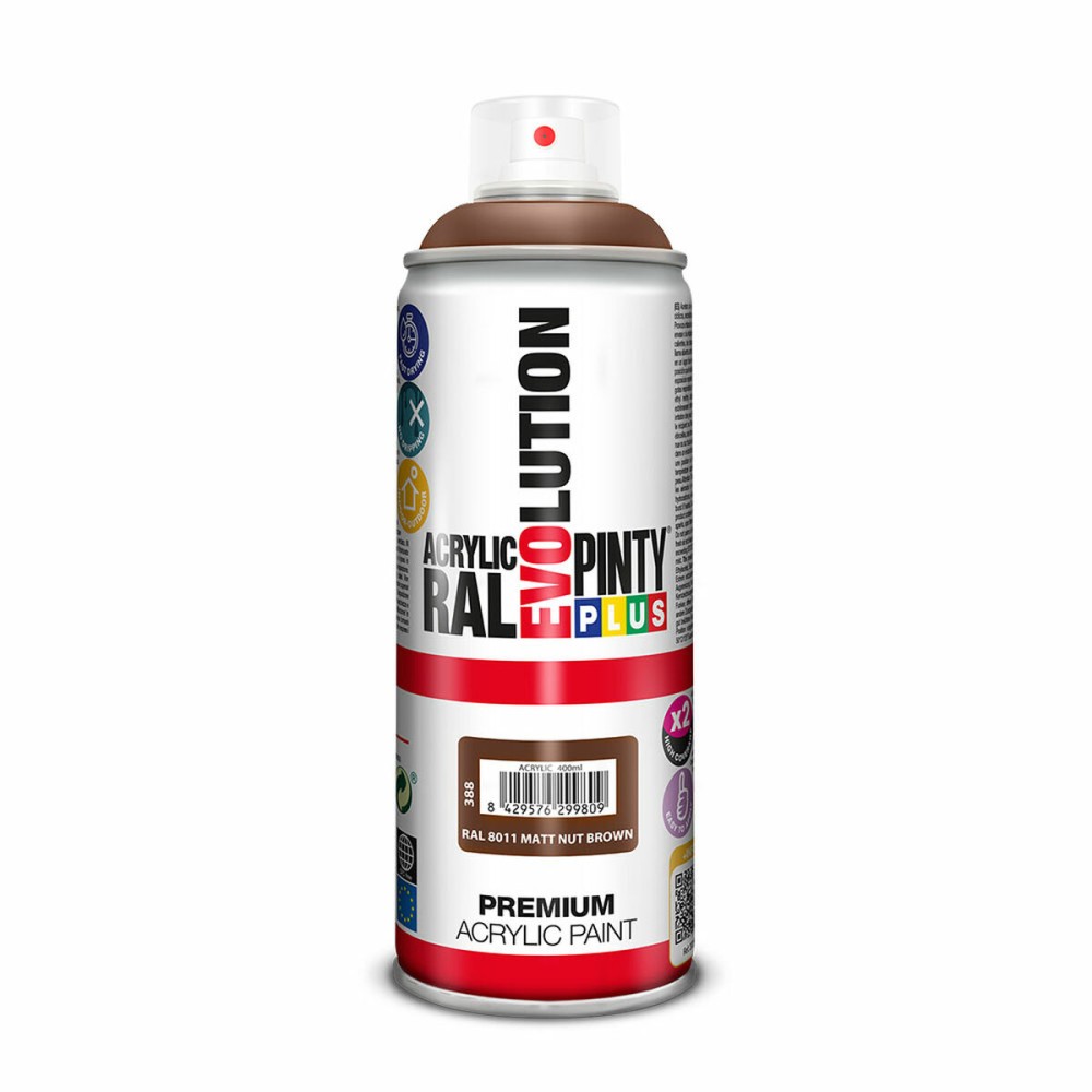 Peinture en spray Pintyplus Evolution RAL 8011 Nut Brown 400 ml Mat