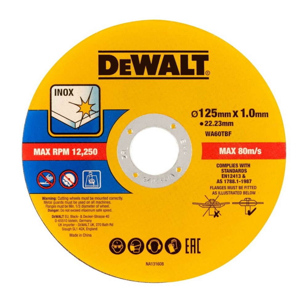 Disques de coupe Dewalt dt20598-qz Ø 125 mm Meuleuse d'angle (50 Unités)