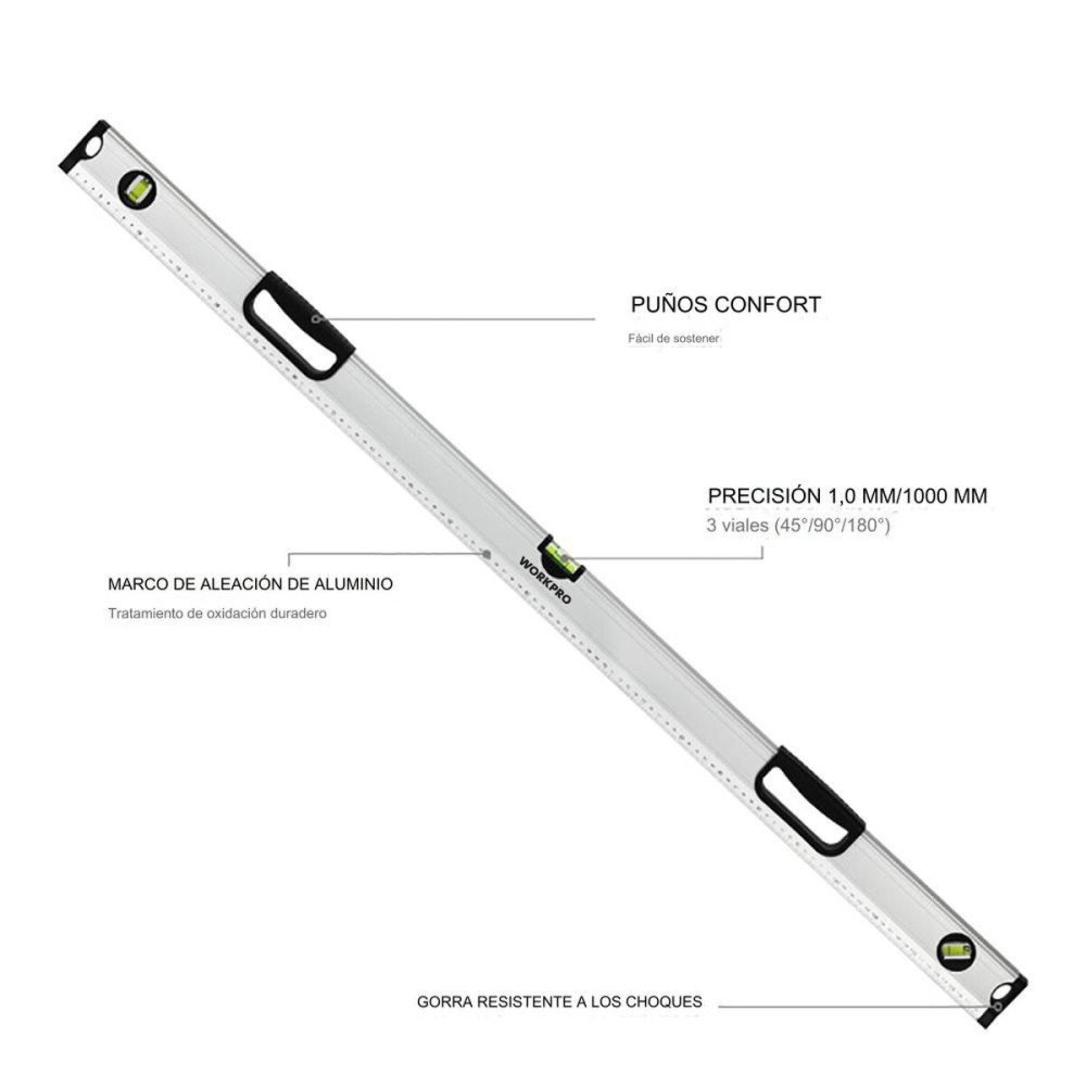 Wasserwaage Workpro Aluminium 100 cm