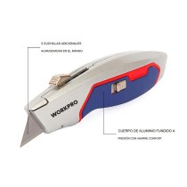 Cutter Workpro Aluminium fondu 16,5 x 4,1 x 2,8 cm