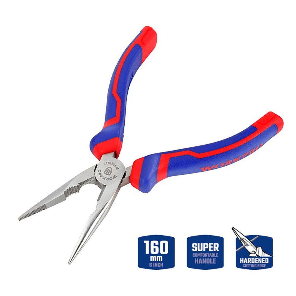 Needle point pliers Workpro 6" 16 cm