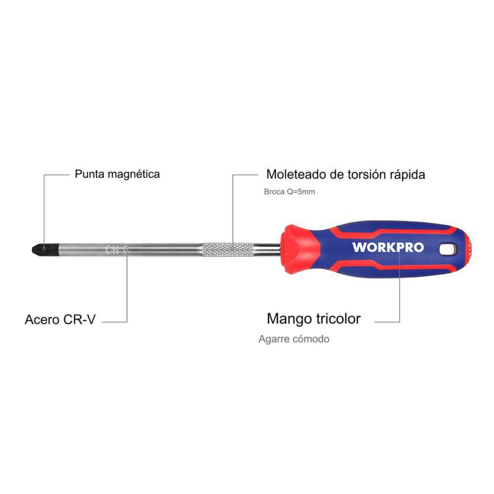 Screwdriver Workpro Screwdriver PH3 150 mm