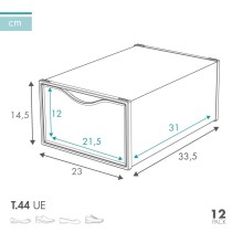 Stapelbarer Schuhkarton Max Home Weiß 12 Stück Polypropylen ABS 23 x 14,5 x 33,5 cm