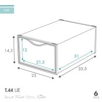 Stapelbarer Schuhkarton Max Home Weiß 6 Stück Polypropylen ABS 23 x 14,5 x 33,5 cm