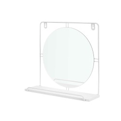 Miroir mural Blanc Métal Bois MDF 33,7 x 30 x 10 cm (4 Unités)