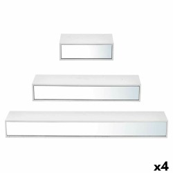 Etagères Bois MDF 3 Pièces Miroir Lot (4 Unités)