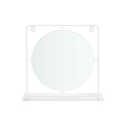 Miroir mural Blanc Métal Bois MDF 33,7 x 30 x 10 cm (4 Unités)