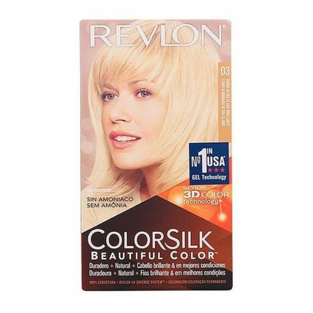 Teinture sans ammoniaque Colorsilk Revlon RK-76789 Blond Ultra Clair Naturel (1 Unités)